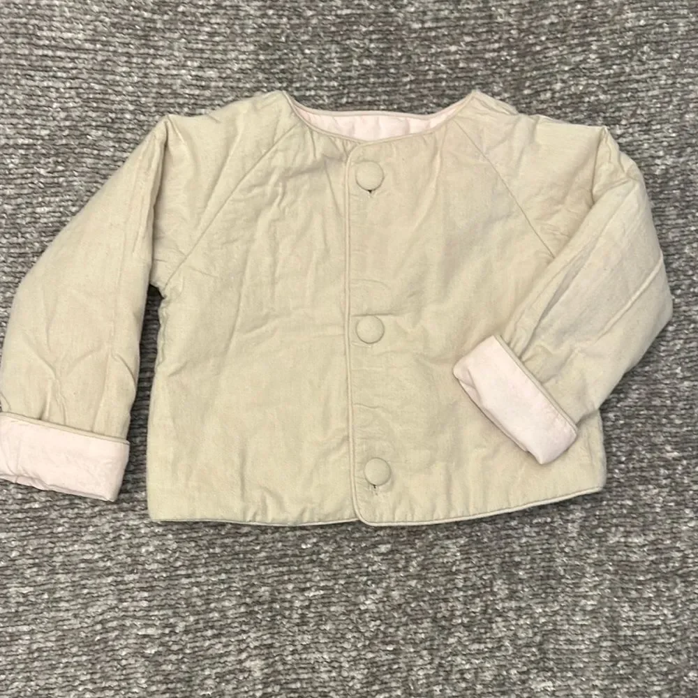 EUC Bella Bliss Reversible Light Pink/Tan jacket size 4